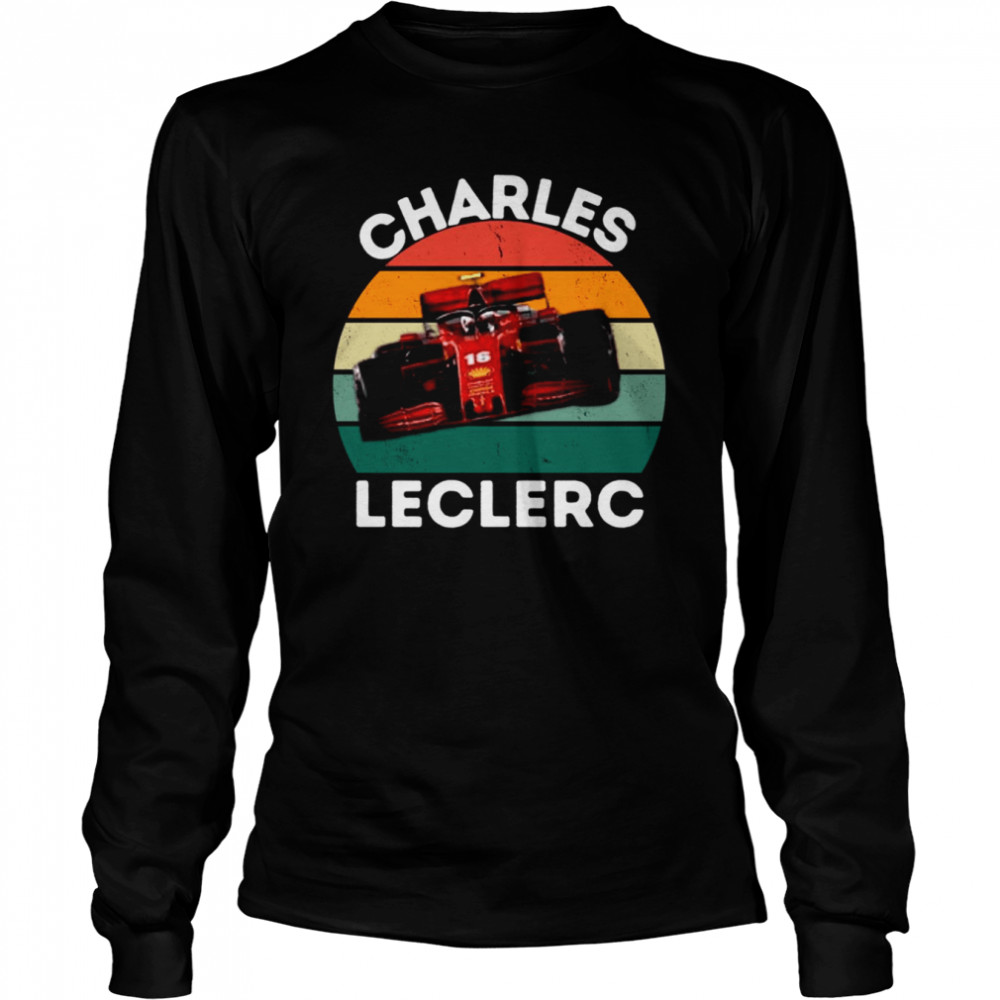 Retro Vintage F1 Charles Leclerc shirt Long Sleeved T-shirt