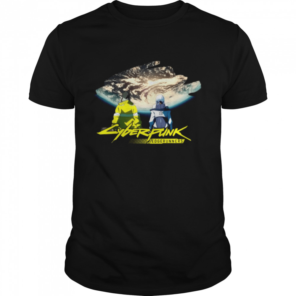The Moon Cyberpunk Edgerunners Couple shirt Classic Men's T-shirt