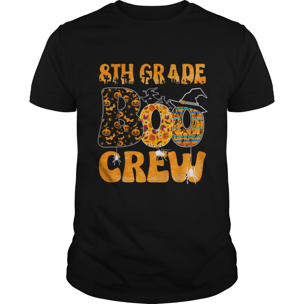 8th Grade Boo Crew Vintage Halloween Costumes For Teachers shirt Classic Men's T-shirt