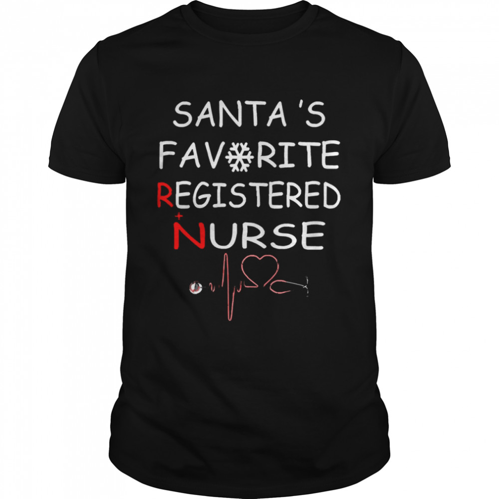 Red Santa’s Favorite Home Health Nurse Christmas T- Classic Men's T-shirt