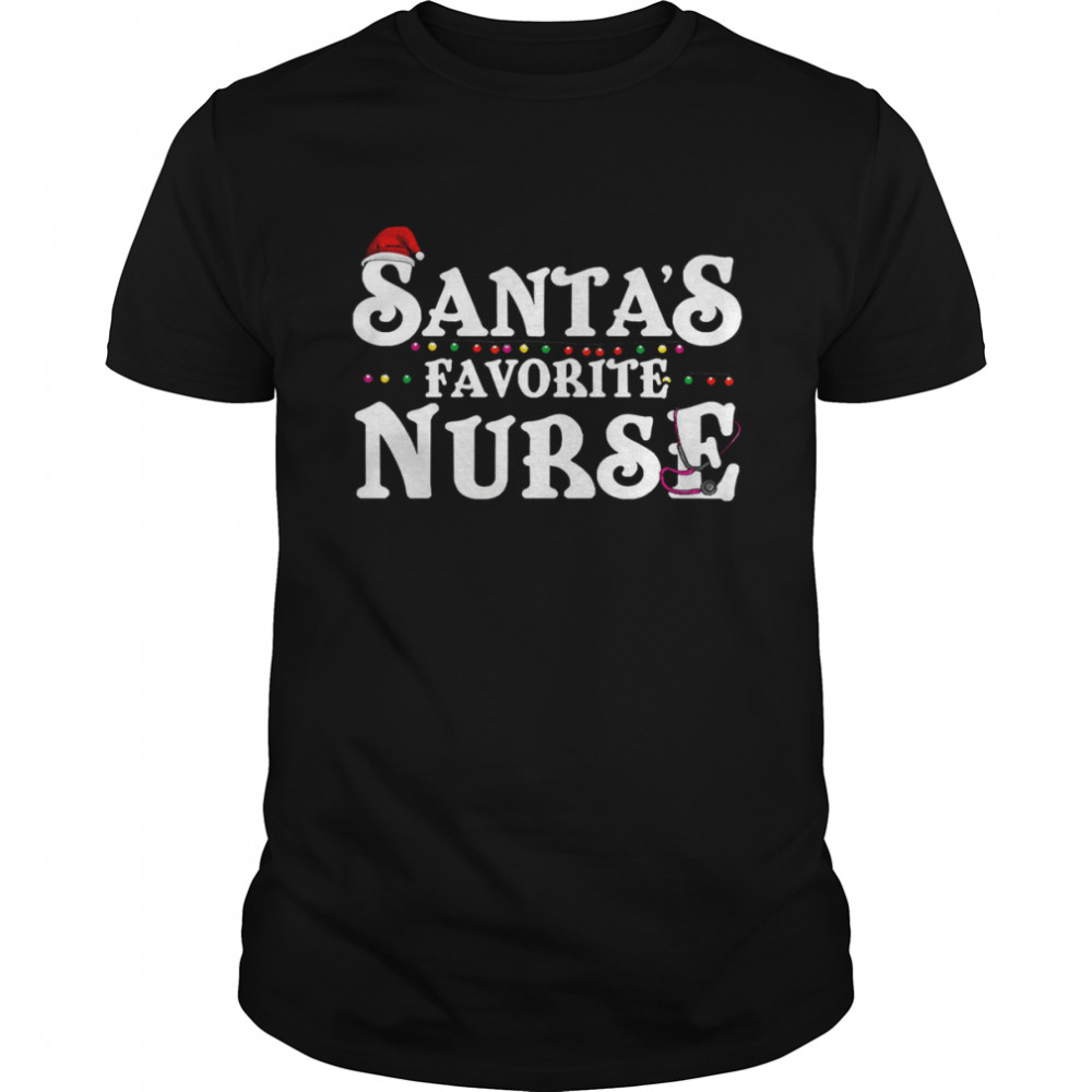 Santa Favorite Nurse Funny Nurse Christmas T- Classic Men's T-shirt