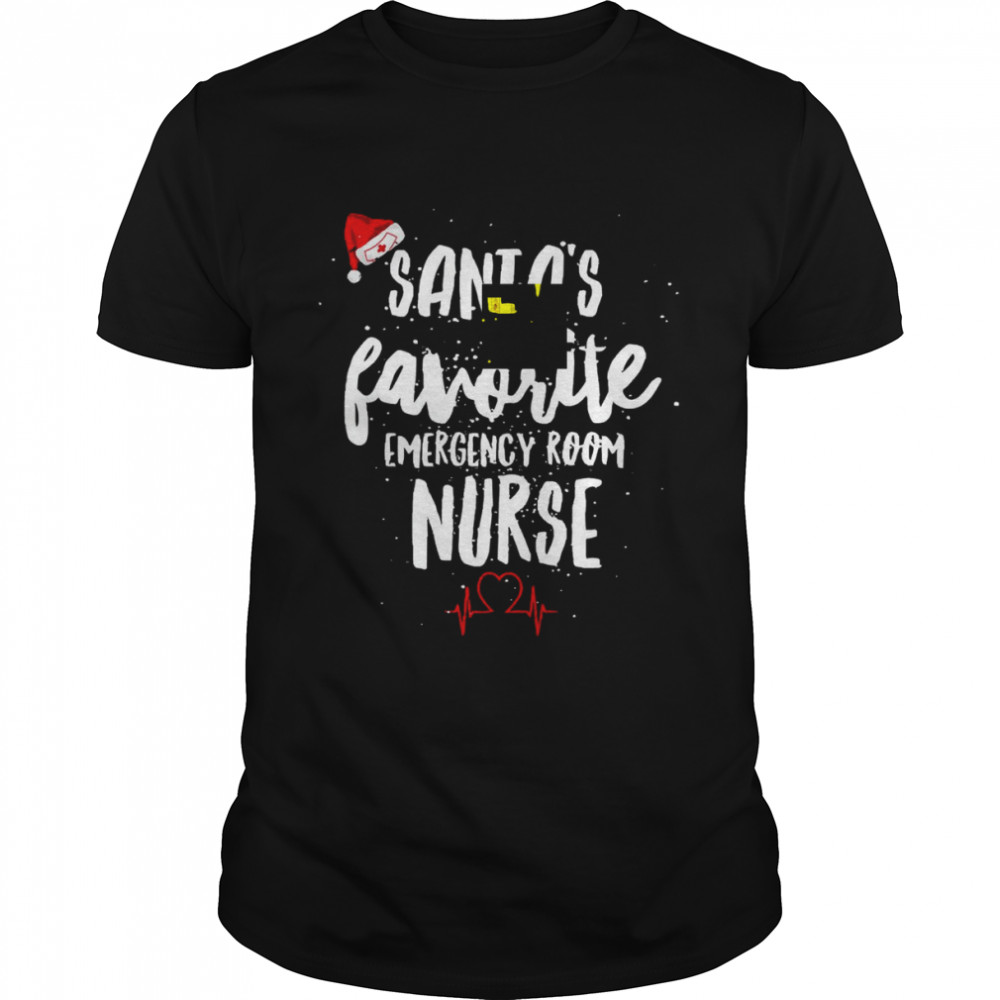 Santa’s Favorite Emergency Room Nurse Christmas T- Classic Men's T-shirt