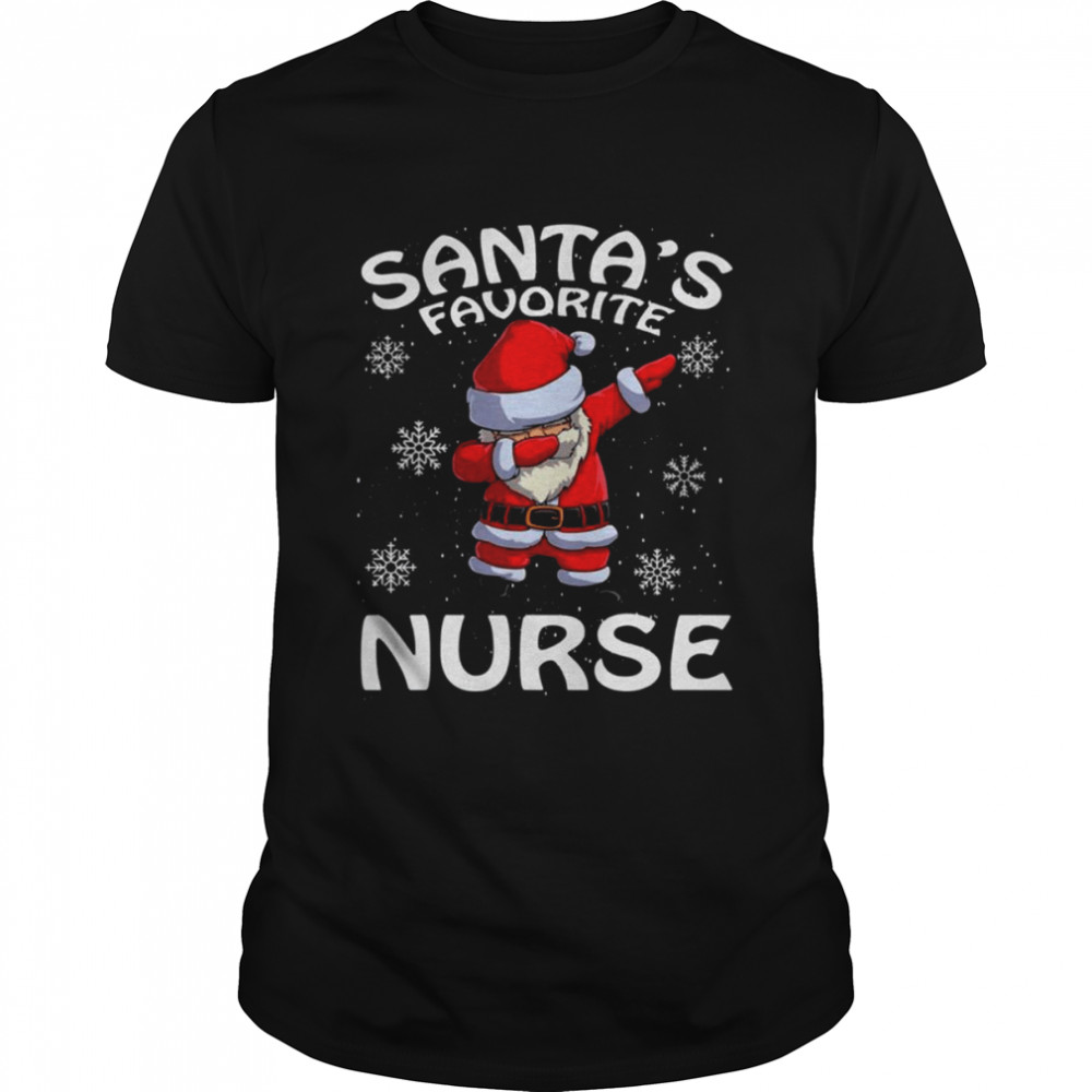 Santa’s Favorite Nurse Christmas  Classic Men's T-shirt