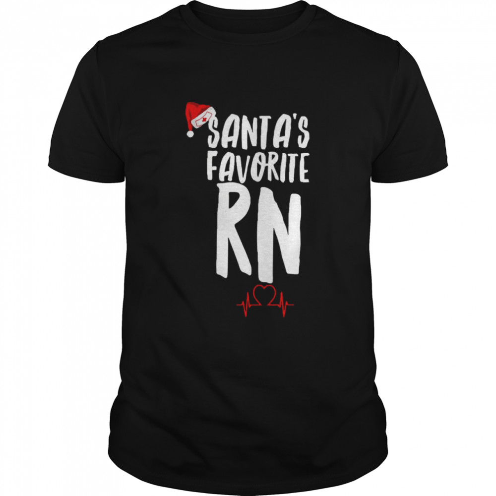 Santa’s Favorite Nursing RN Nurse Christmas T- Classic Men's T-shirt