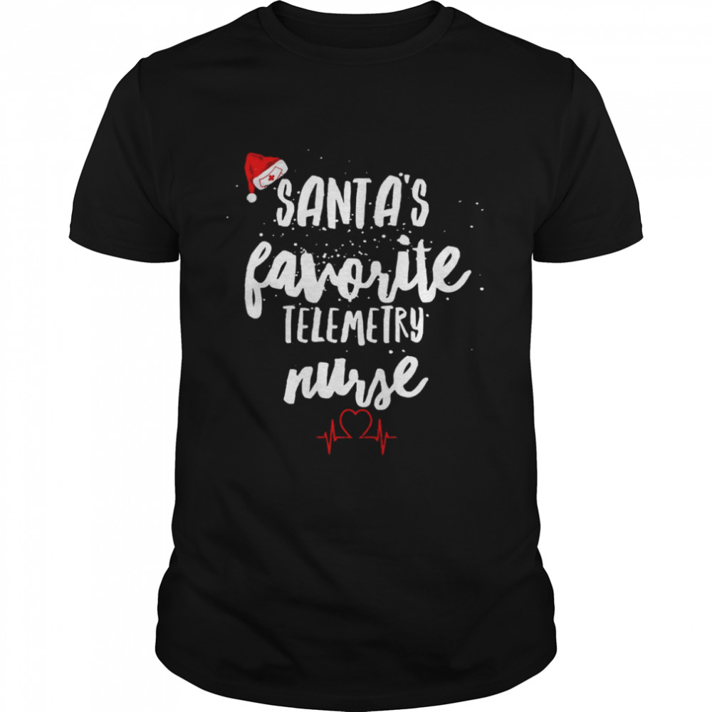 Santa’s Favorite Telemetry Nurse Christmas T- Classic Men's T-shirt