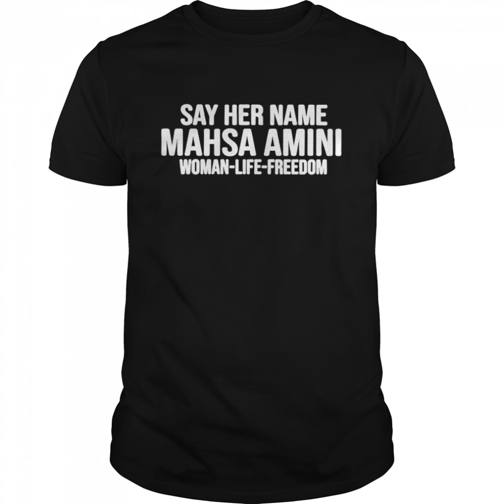 Say her name mahsa amini women life freedom shirt Classic Men's T-shirt