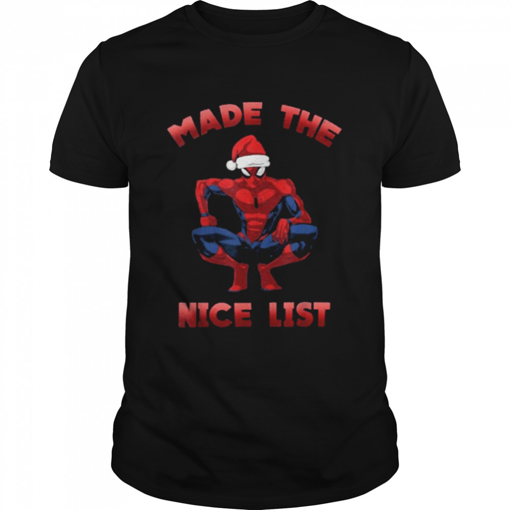 Spider Makes The Beautiful Christmas List Spiderman Christmas T- Classic Men's T-shirt
