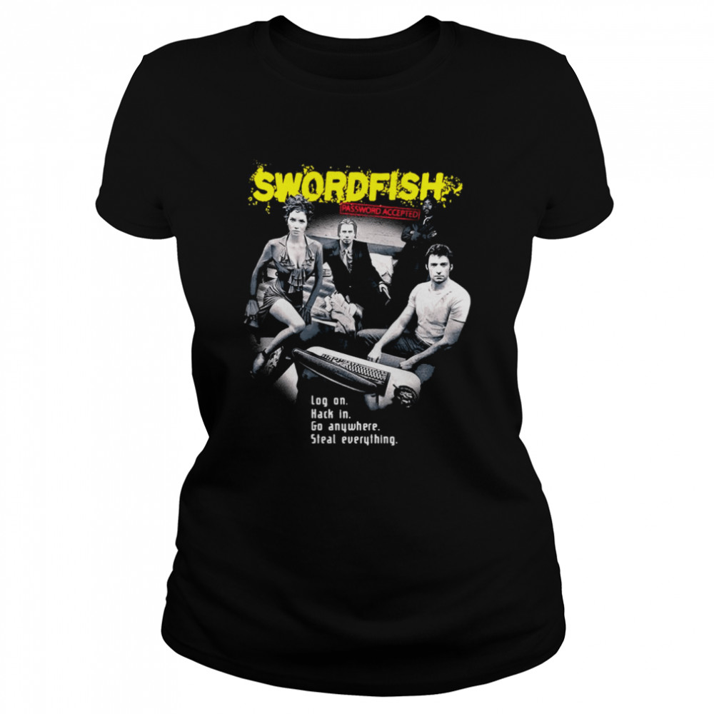 swordfish 2001retro movie hugh jackman shirt classic womens t shirt