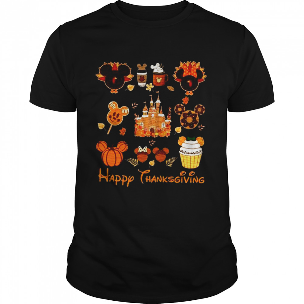 Thankful Disney Mickey Mouse Thanksgiving T- Classic Men's T-shirt