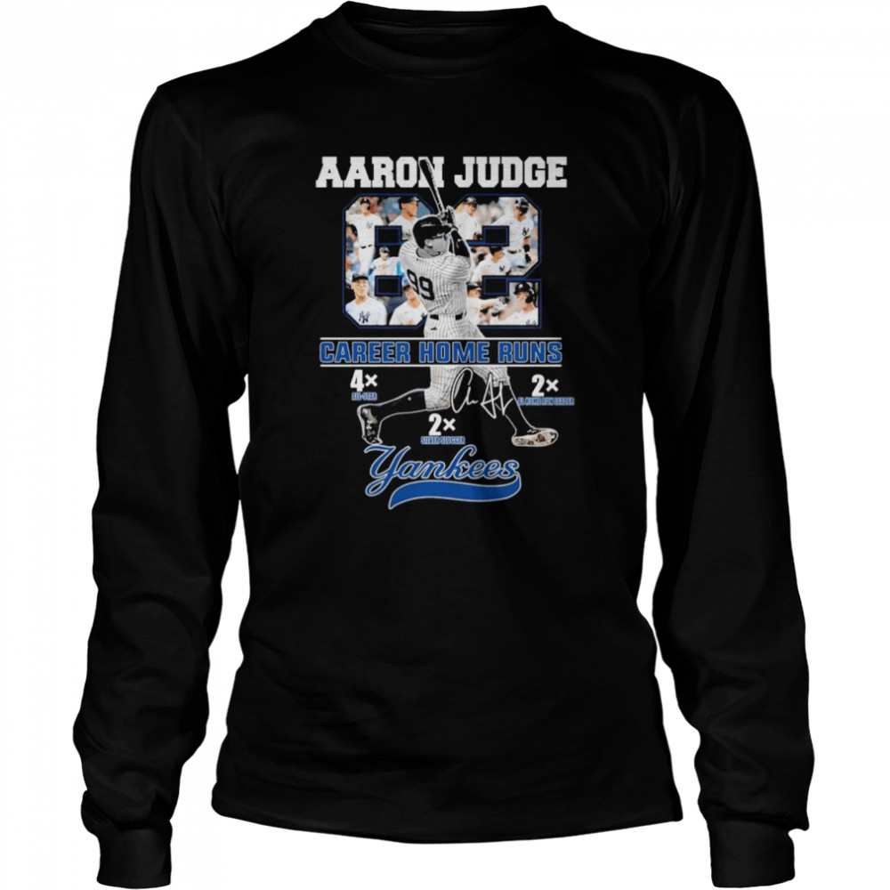 Aaron Judge 62 Career Home Runs New York Yankees signature shirt Long Sleeved T-shirt