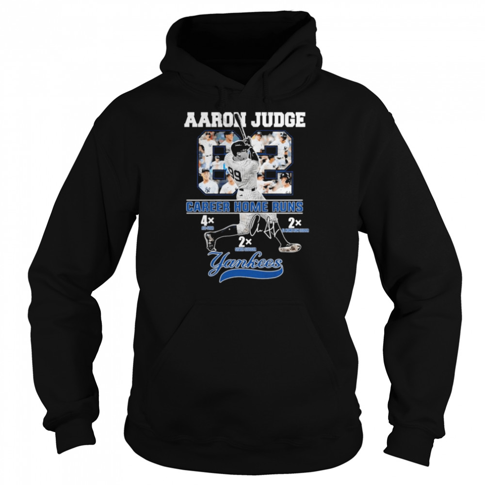 Aaron Judge 62 Career Home Runs New York Yankees signature shirt Unisex Hoodie