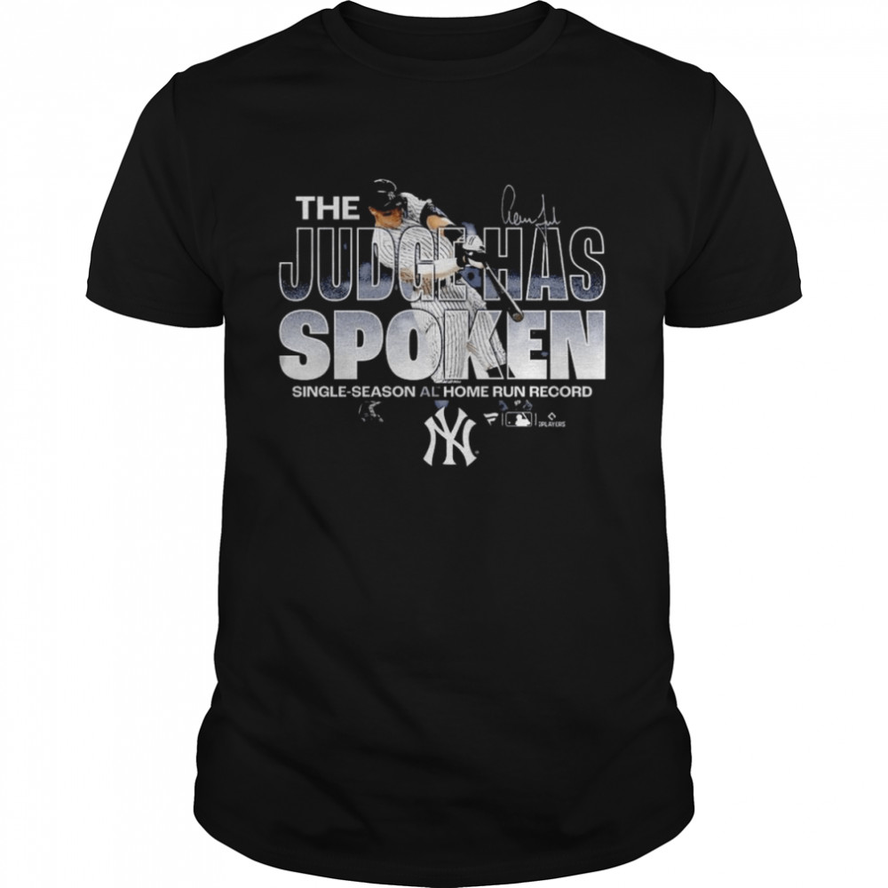 Aaron Judge New York Yankees American League Home Run Record T-Shirt