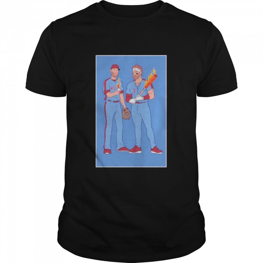 Zack Wheeler and Bryce Harper Philadelphia Phillies shirt