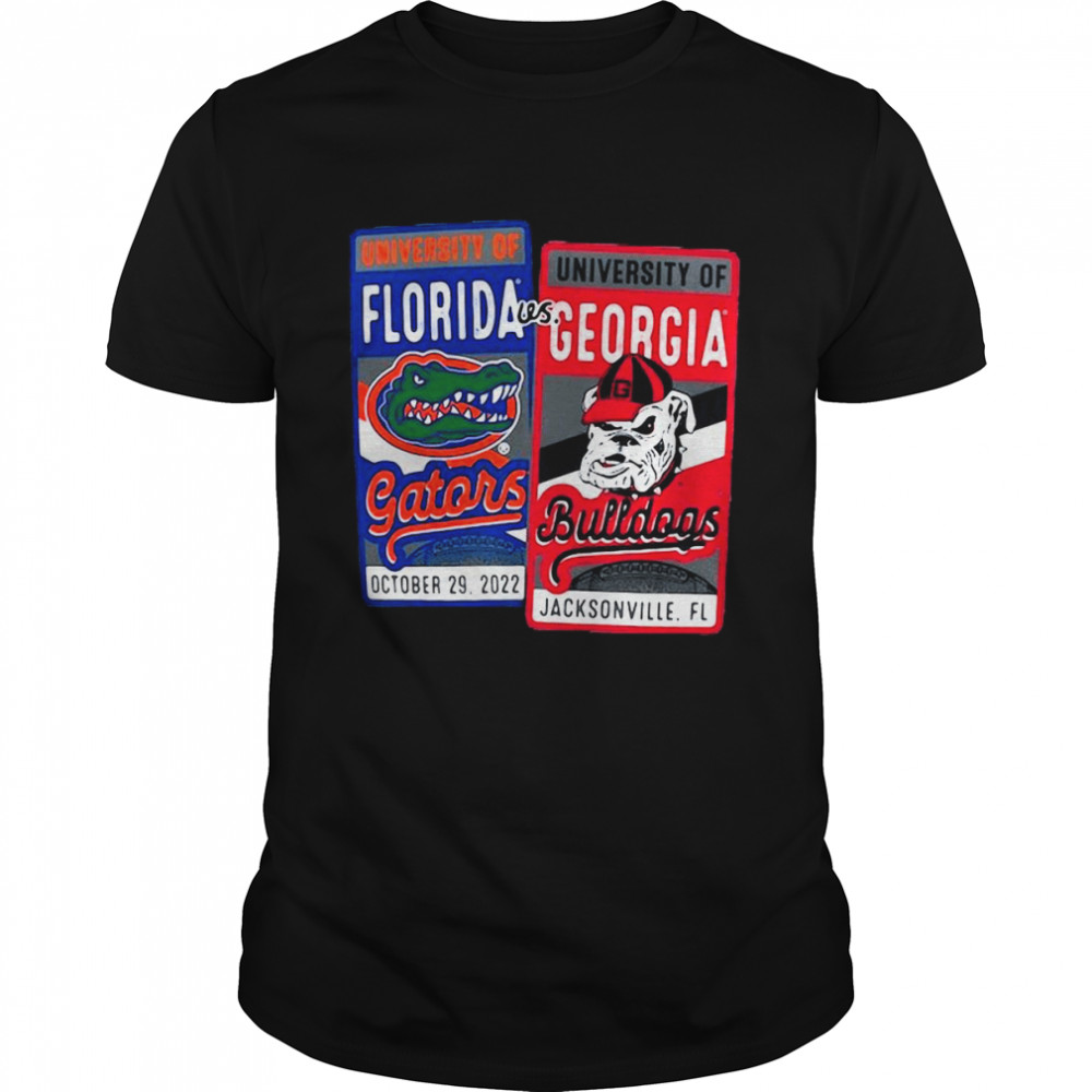 Florida Gators Vs. Georgia Bulldogs 2022 Football Matchup Oct 29 2022 Jacksonville FL Shirt