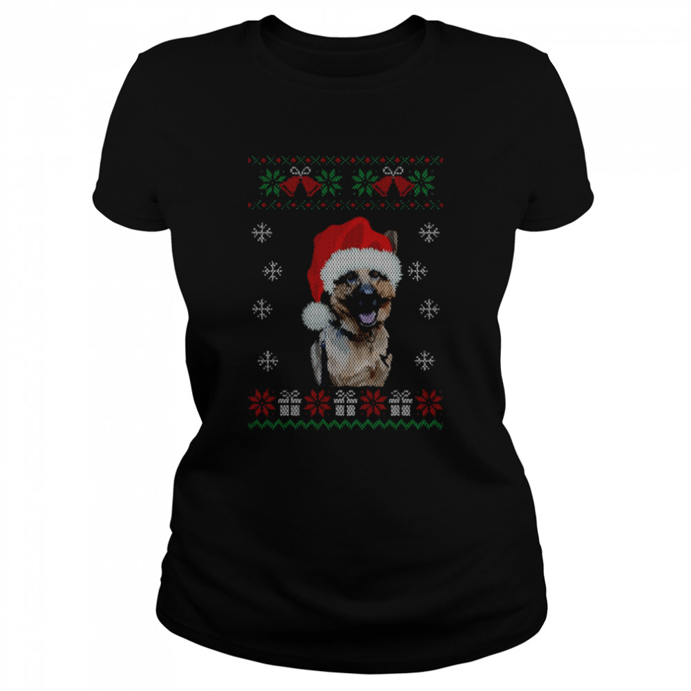Ugly Dog Shepherd Christmas shirt Classic Women's T-shirt