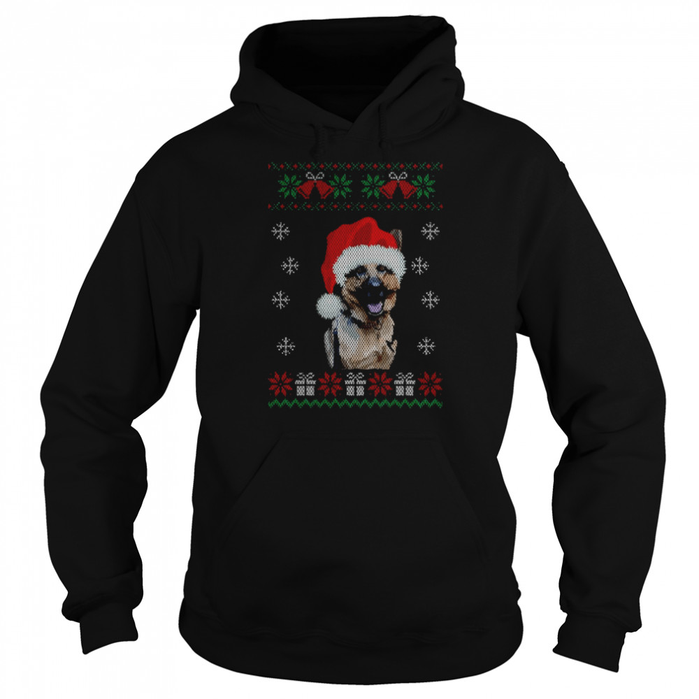 Ugly Dog Shepherd Christmas shirt Unisex Hoodie
