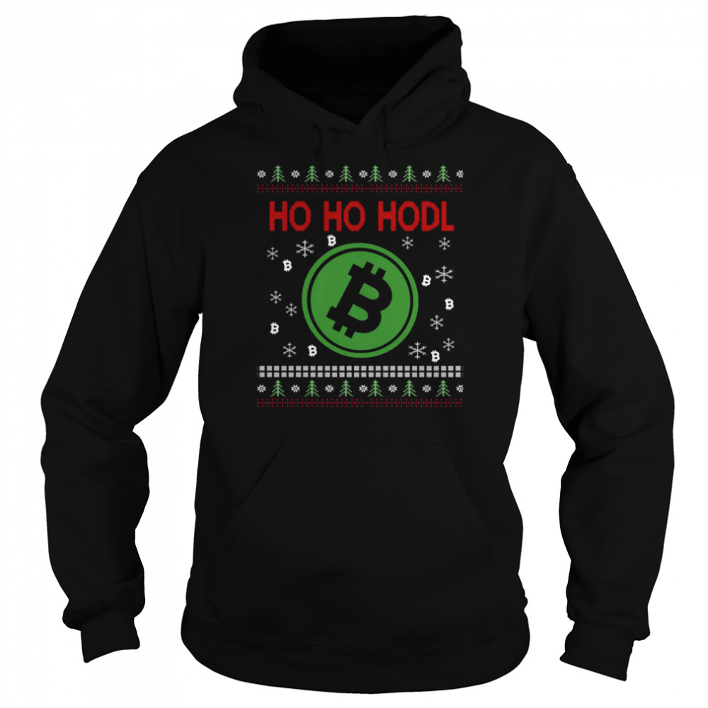 Ugly Ho Ho Hodl Bitcoin Christmas shirt Unisex Hoodie