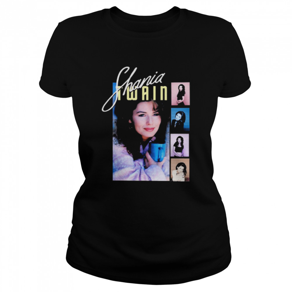 Shania Twain Collage Men Wo Idea shirt Classic Women's T-shirt