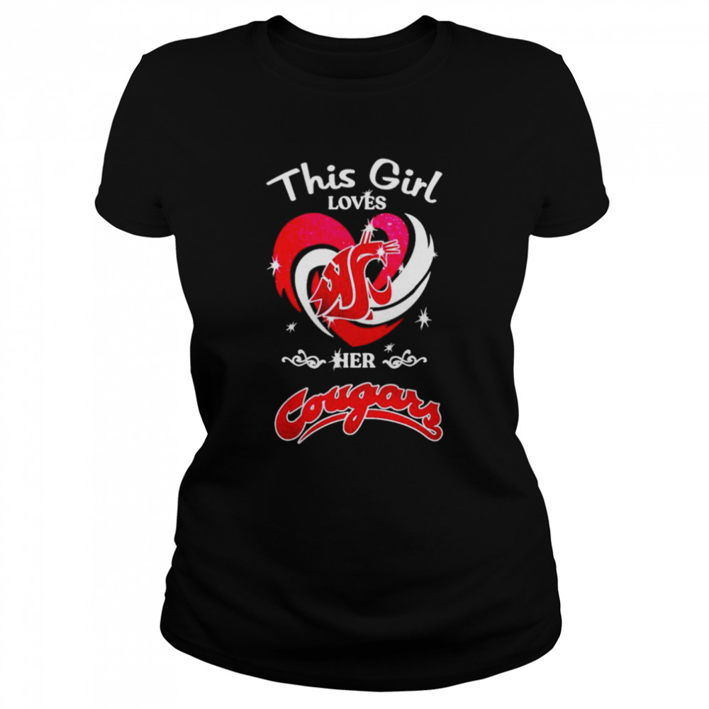 This girl loves her Cougars shirt Classic Women's T-shirt