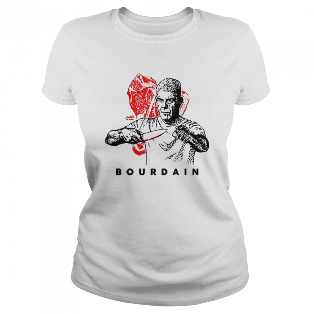 Vintage Anthony Bourdain’s Parts Unknown Cool Cook Bourdain Knife Halloween shirt Classic Women's T-shirt