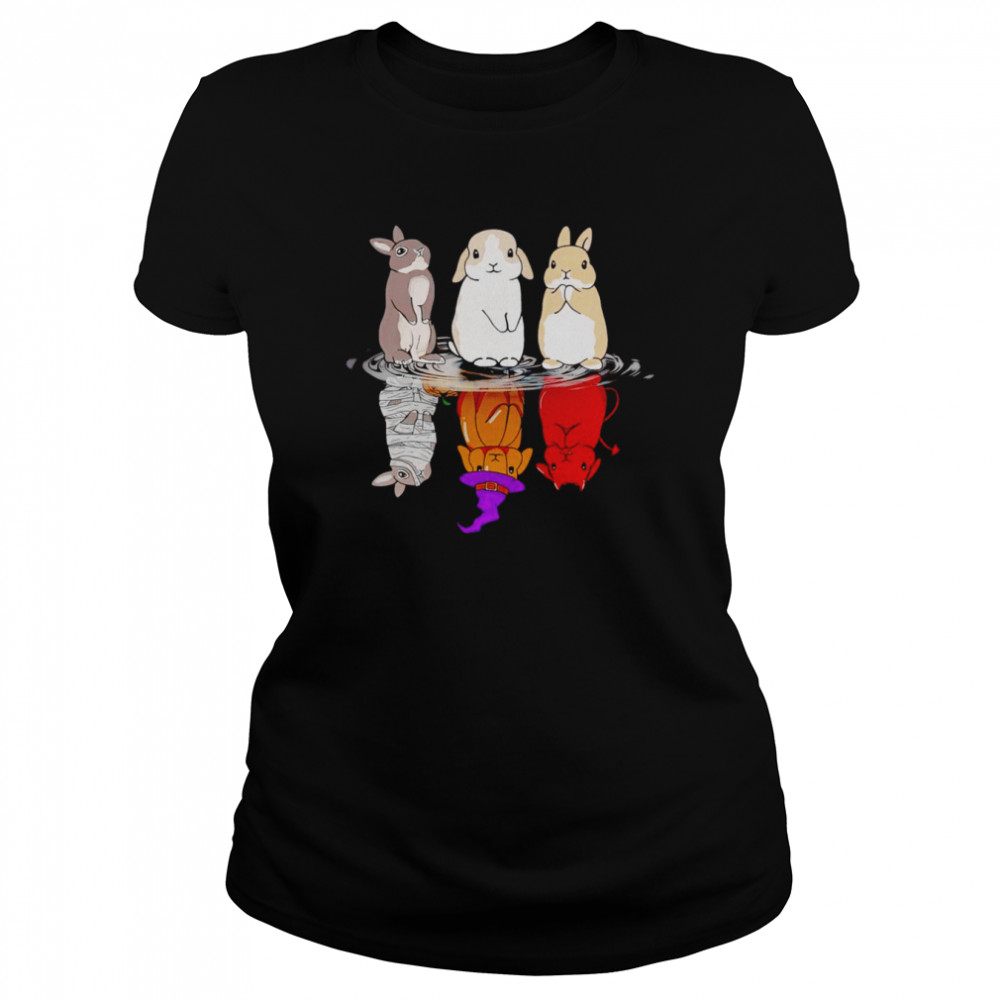 Bunny reflection water Halloween shirt Classic Women's T-shirt