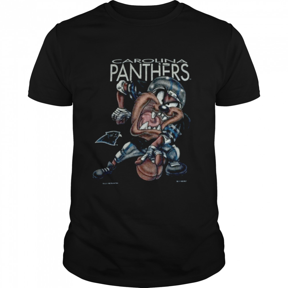 Vintage Carolina Panthers Looney Tunes Tasmanian Devil T Shirt