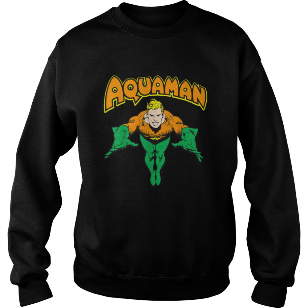 DC Comics Aquaman Vintage Portrait Logo T- B08JRPSR2L Unisex Sweatshirt