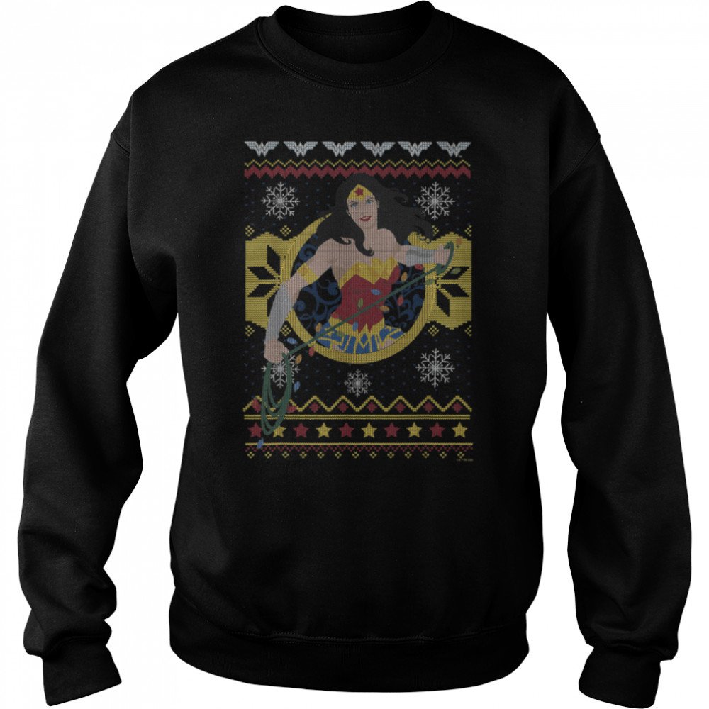DC Comics Christmas Wonder Woman Ugly Sweater T- B0BCDP7LG7 Unisex Sweatshirt