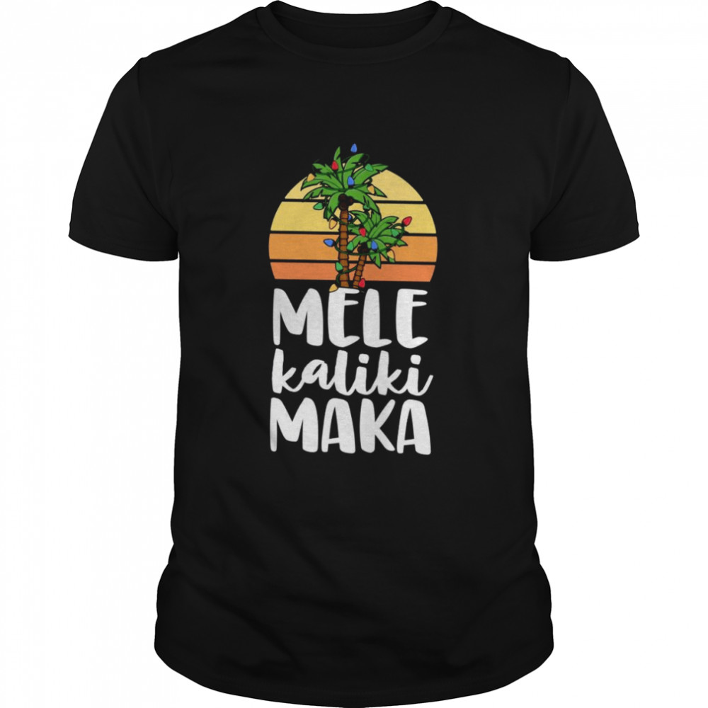 Mele Kalikimaka Tank Top Palm Tree Christmas Hawaiian Holiday Shirt