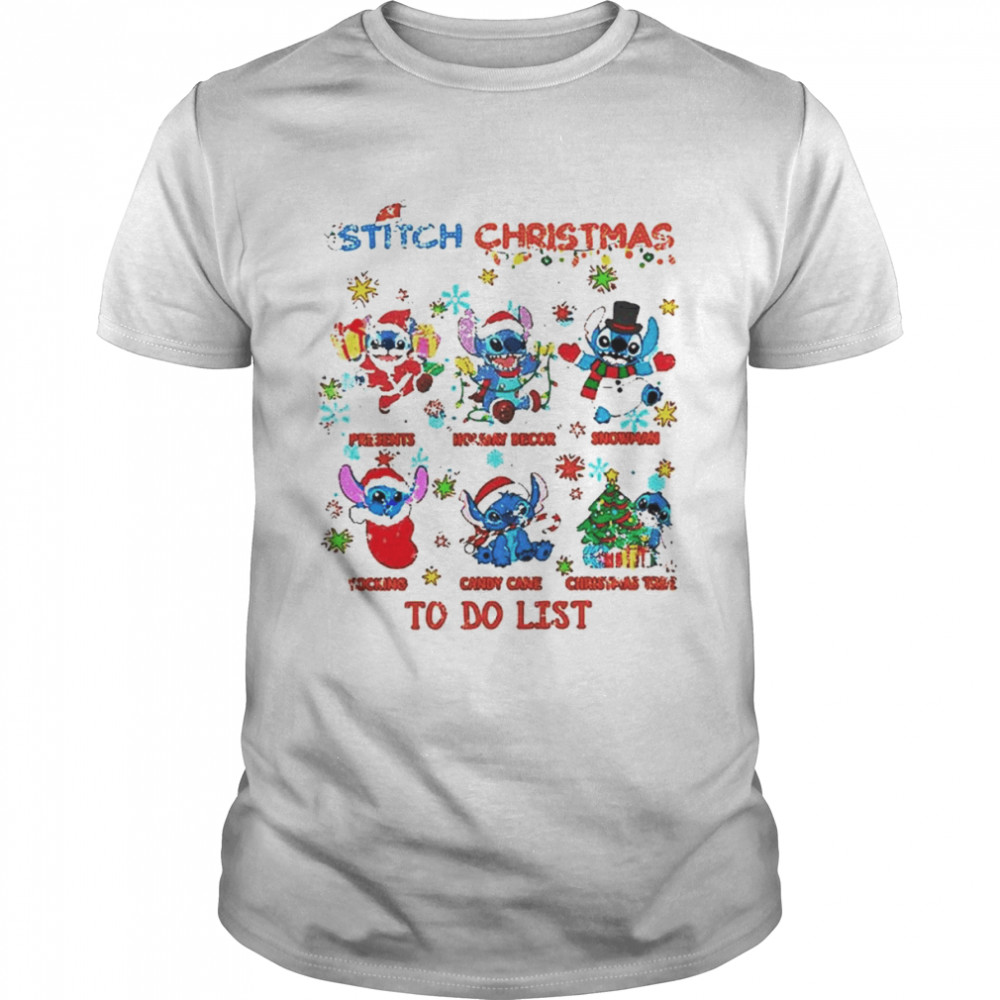 Stitch christmas to do list shirt Classic Men's T-shirt