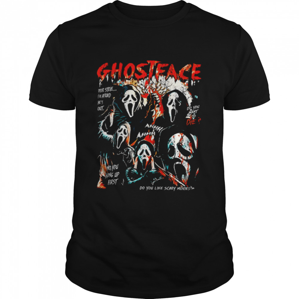 Black Art Retro 90s Scream Movie Halloween shirt Classic Men's T-shirt
