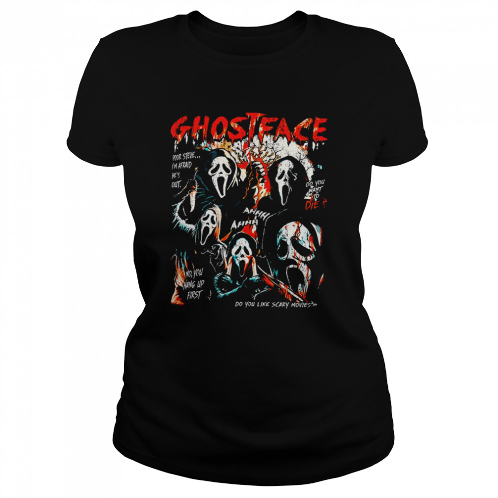 Black Art Retro 90s Scream Movie Halloween shirt Classic Women's T-shirt