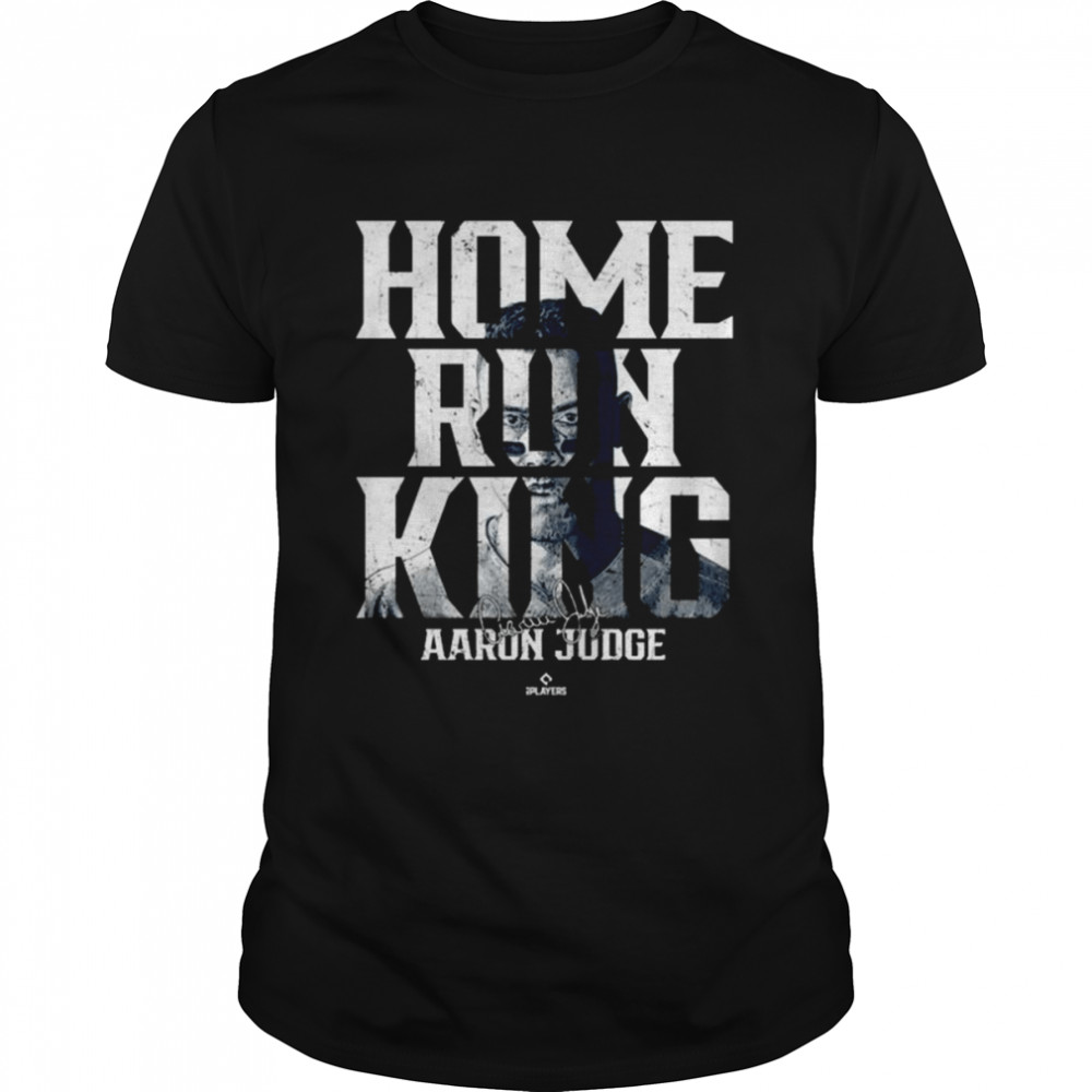 Home Run King Portrait Aaron Judge Signature 2022  Classic Men's T-shirt
