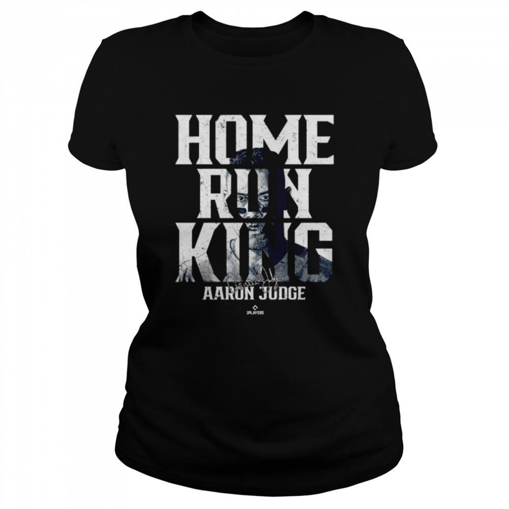 Home Run King Portrait Aaron Judge Signature 2022  Classic Women's T-shirt