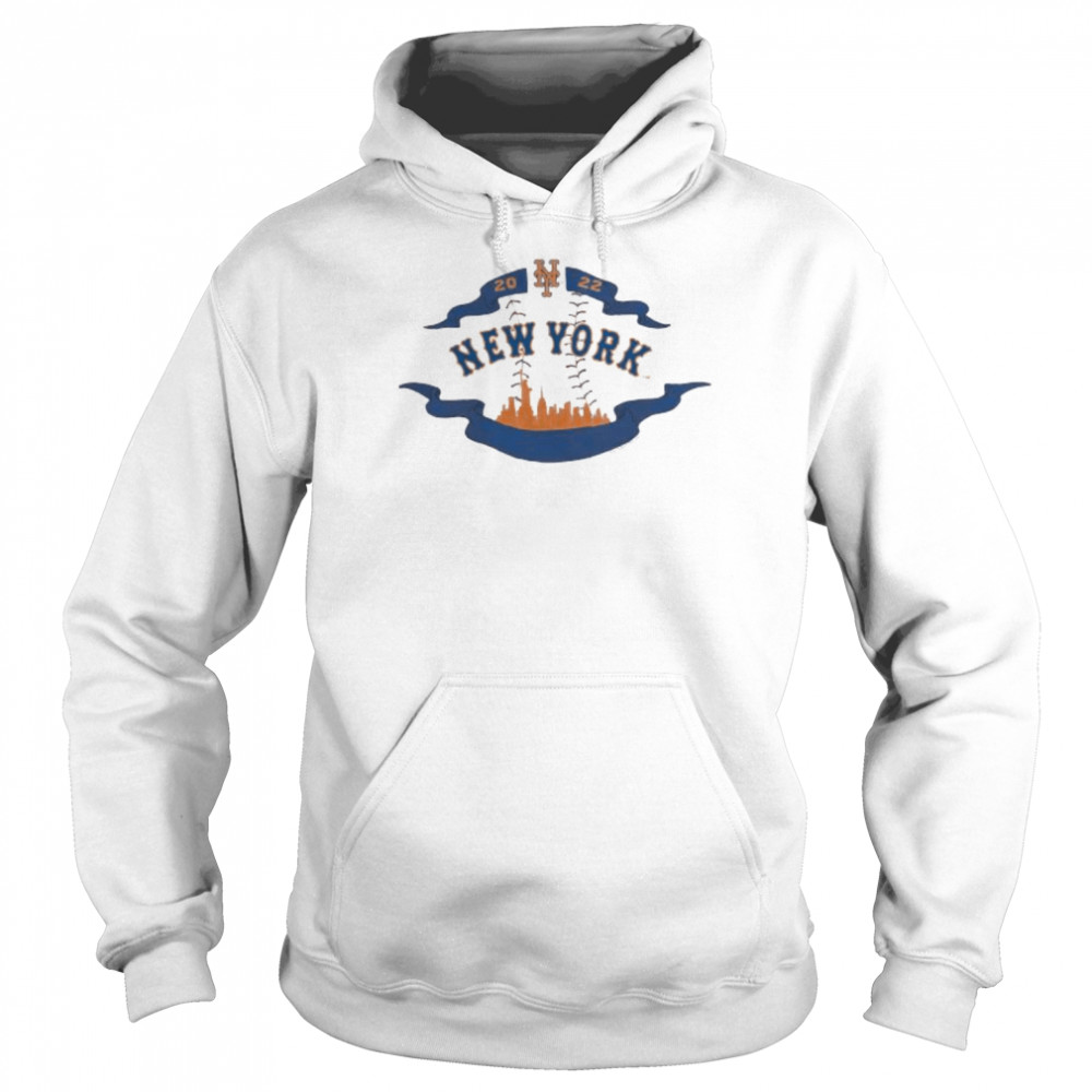 New York Mets Cityscape Banner 2022 shirt Unisex Hoodie