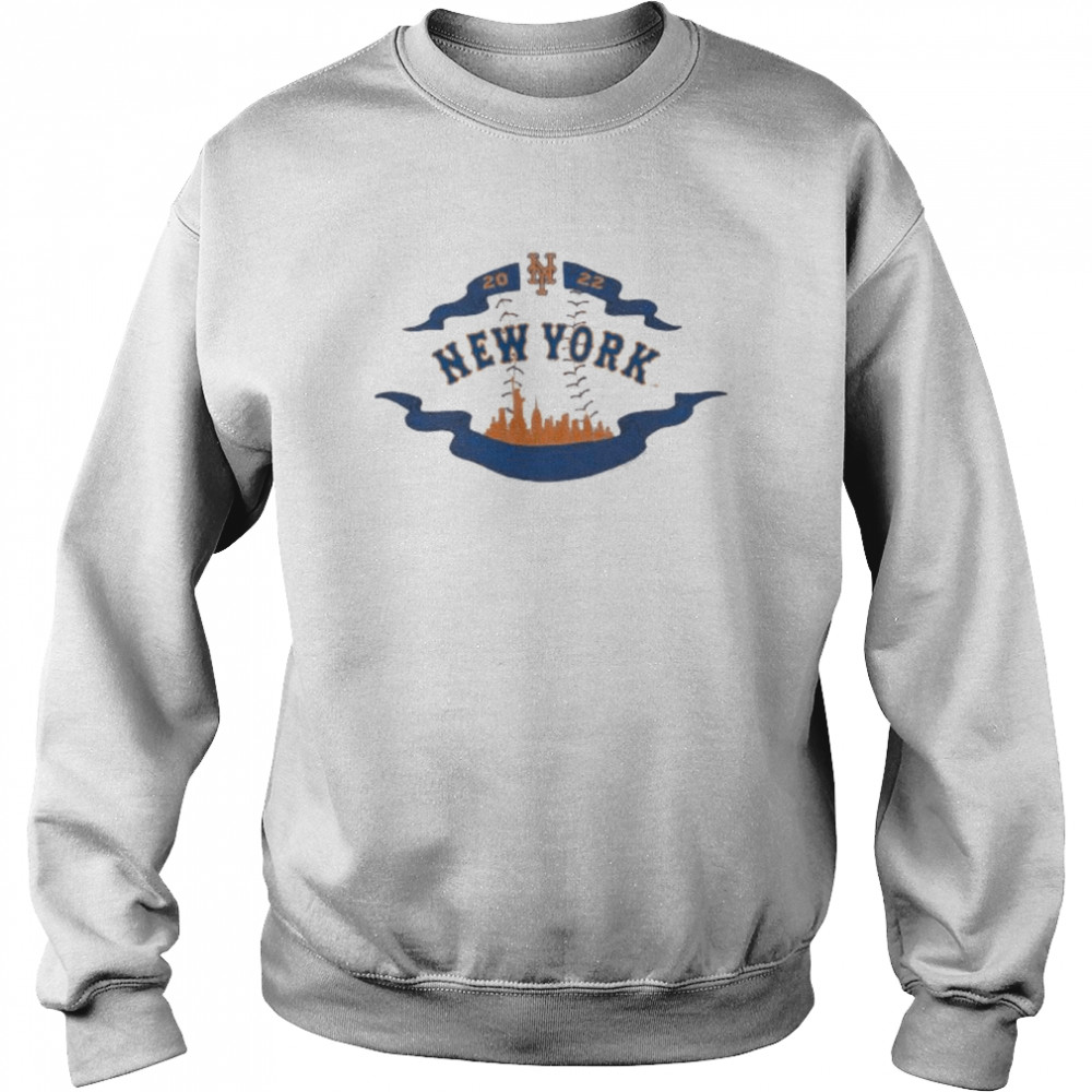 New York Mets Cityscape Banner 2022 shirt Unisex Sweatshirt
