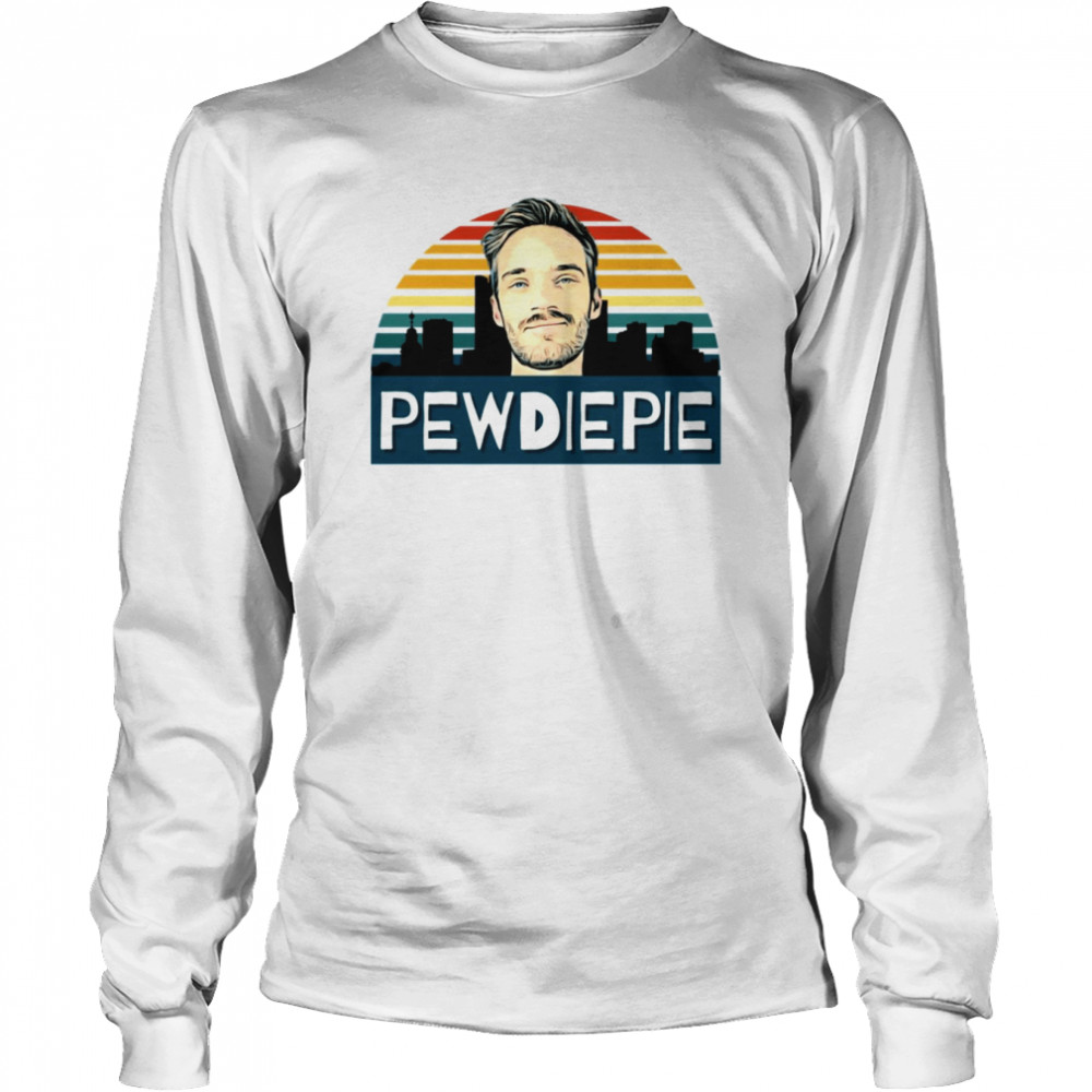 Retro The Youtube Legend Pewdiepie shirt Long Sleeved T-shirt