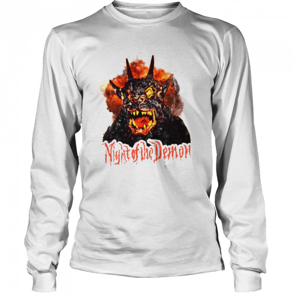 Scary Halloween Night Of The Demon Retro Cult shirt Long Sleeved T-shirt