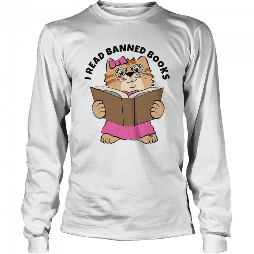 Cat I Read Banned Books shirt Long Sleeved T-shirt