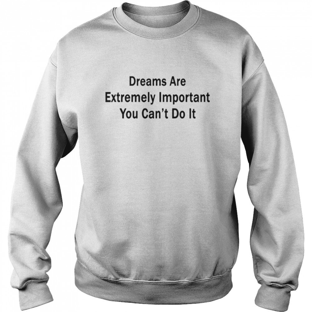 Dreams Are Extremely Important You Can’t Do It Tee Poorly Translated Unisex Sweatshirt