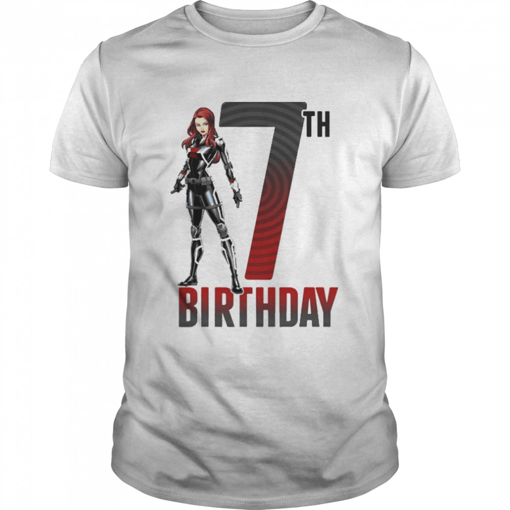 Marvel Black Widow 7Th Birthday Graphic Shirt