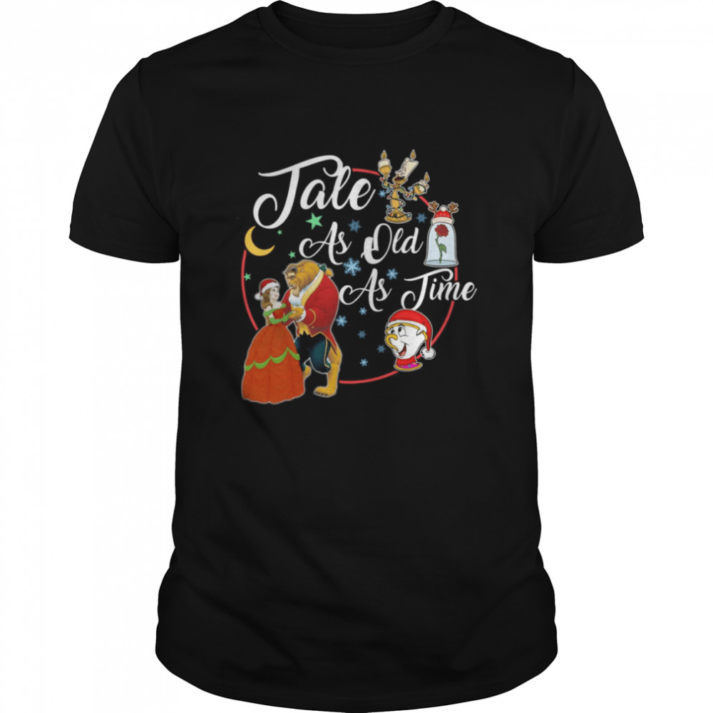 Merry Christmas Beauty And The Beast Tale As Old As Time shirt