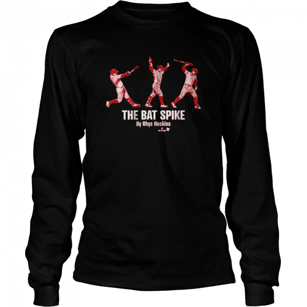 breakingt Rhys Hoskins - The Bat Spike - Philadelphia Baseball T-Shirt