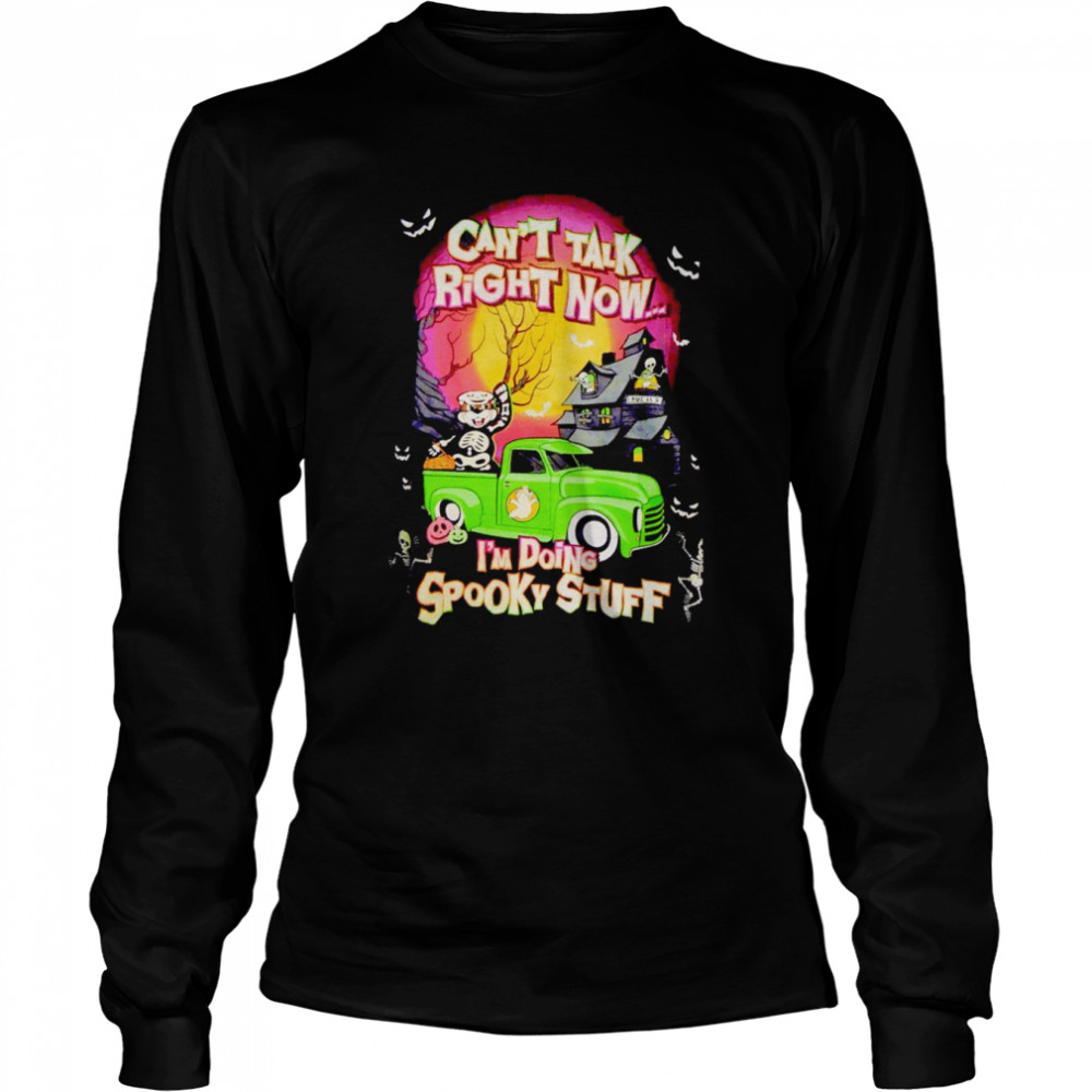 Can’t talk right now I’m doing spooky stuff Halloween shirt Long Sleeved T-shirt