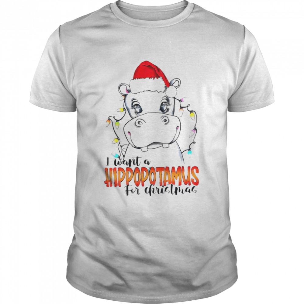 Hippo I want a hippopotamus for Christmas T-shirt