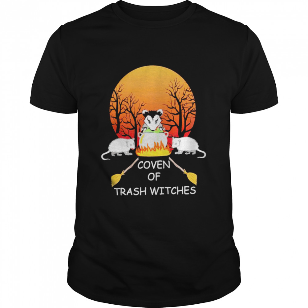 Opossum coven of trash witches Halloween shirt