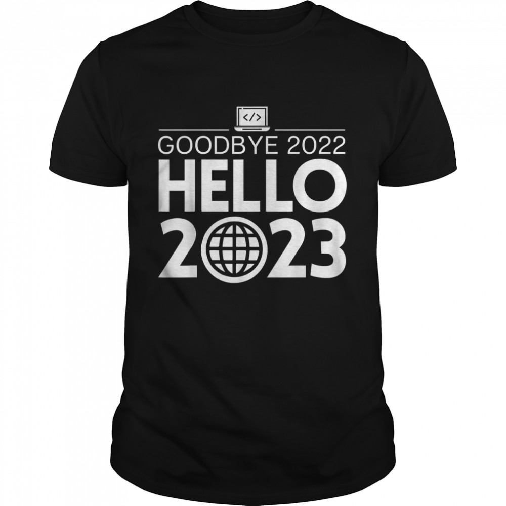 Good Bye 2022 Hello 2023 Happy New Year Christmas Programmer T-Shirt