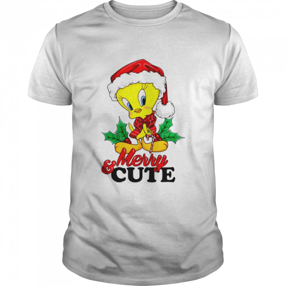 Tweety Bird Merry & Cute Holiday Holiday Looney Tunes Christmas shirt