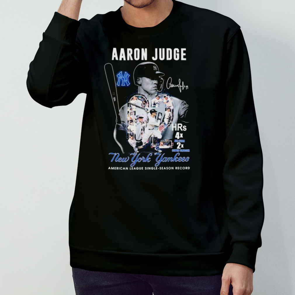 The Aaron Judge 62 Hrs Home Run New York Yankees Signature Shirt - Bluecat