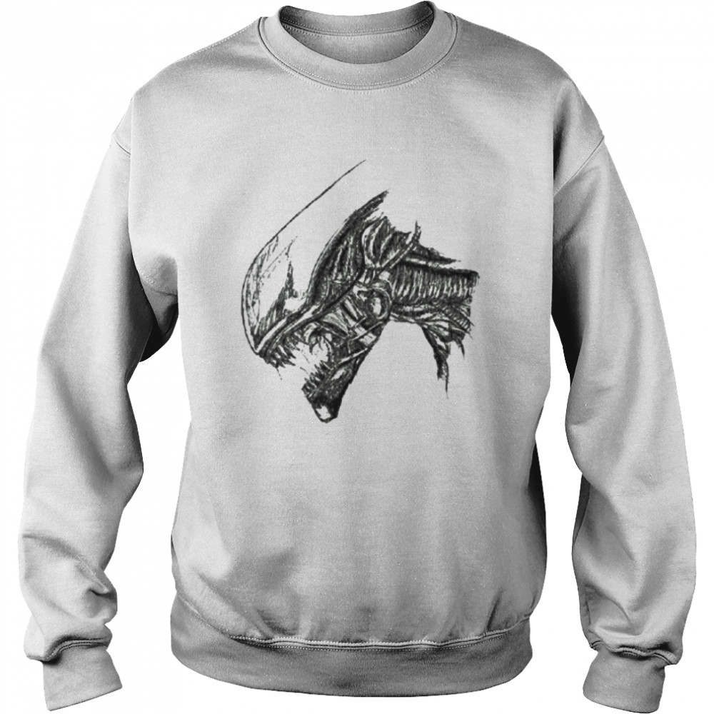 Aliens Xenomorphs Head Wariior 80s Cult Movie shirt Unisex Sweatshirt